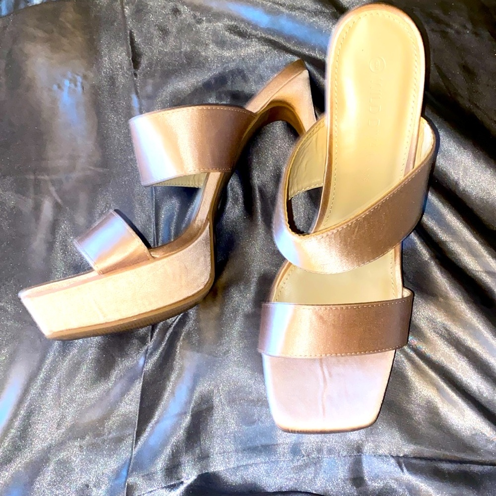 Platform Dyeable Satin Heels 👠